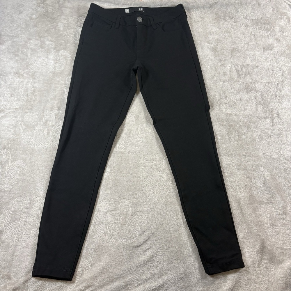 Kut from the Kloth Donna Black ankle skinny Dress pants size 4